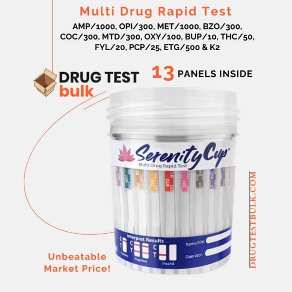 13 PANEL DRUG TEST CUP With K2 cup with strips